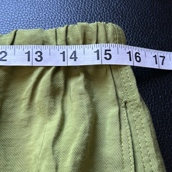 Anthropologie Cargo Parachute Pants Moss Green Pockets Drawstring Jogger M NEW - Picture 15 of 16